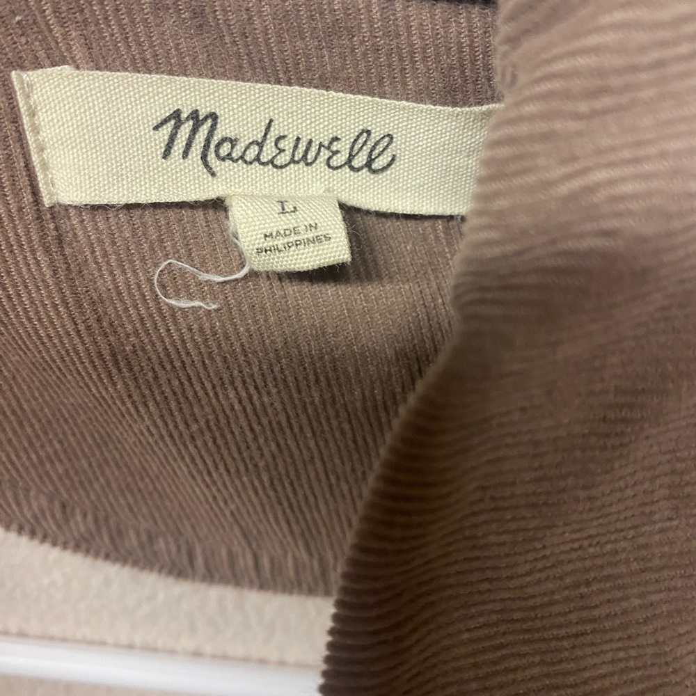 Madewell Cream and Brown Teddy Jacket with Cozy Texture - Picture 2 of 2